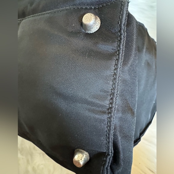 Vintage PRADA Tessuto Black Nylon Tote commuter Bag - Picture 6 of 12